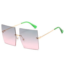 Load image into Gallery viewer, Oversized Rimless Square Sunglasses Women New Luxury
