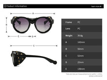 Load image into Gallery viewer, Steam Punk Oval Windproof Goggle Sunglasses Men Women
