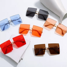 Load image into Gallery viewer, Oversized Rimless Square Sunglasses Women New Luxury
