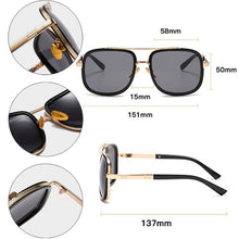 Load image into Gallery viewer, SHAUNA Double Bridges Fashion Square Sunglasses Brand Designer Outdoor Sun Glasses Shades UV400

